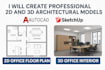 create professional 2d, 3d architectural models in autocad, sketchup