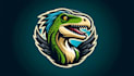 create unique dinosaur head t shirt logo with custom concept