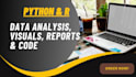 do data analysis and visualization using python, pandas, and matplotlib