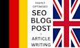 write SEO optimized german blog posts that rank, engage, and convert readers