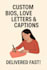 write custom bios, love letters, captions, and messages