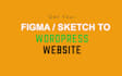 convert jpg , xd , figma , sketch to wordpress