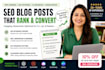 write SEO optimized blog posts and website articles