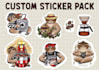draw a custom sticker pack for you