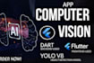 build smart computer vision app using flutter, yolov8, dart