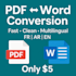 convert files between PDF and word