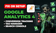do google analytics 4 setup, fix ga4 issues