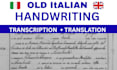 transcribe and translate old italian and latin handwriting