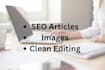 write SEO articles and content with images and clean editing