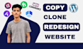 rebuild duplicate copy clone or replicate website into wordpress