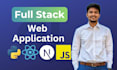 build full stack web application using django react  nextjs