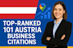 do top ranked 101 austria business citations, manual, accurate, trusted