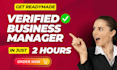 fix or create verified fb business manager and ad account
