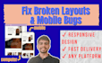 fix layout issues and make your website fully responsive