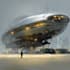 illustrate a sci fi spaceship art