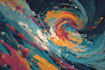 create modern abstract digital art paintings