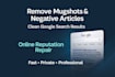 remove mugshots defaming articles news cases and delete bad links on google