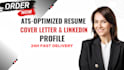 write an ats optimized resume, CV and cover letter to land your dream job