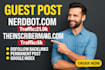 do guest post on theinscribermag,com and nerdbot,com
