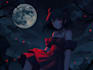 draw dark anime style art illustration