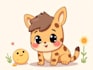 draw a cute and funny cartoon illustration