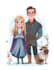 do cute disney cartoon portrait