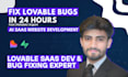fix lovable bug and build responsive lovable ai saas website with modern