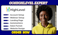 design gohighlevel website, webinar, course setup, automation, ghl landing page