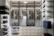 design walk in closet and wardrobe with realistic 3d render
