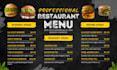 design professional restaurant food menu card