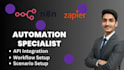 build n8n, zapier ai agent workflows for your business automation