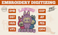 make custom embroidery file, puff logo, and patch digitizing