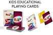 design card game educational kids playing card game memory flash card mockup