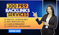 create 300 high authority pr9 SEO backlinks services