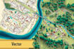 illustrate a creative vector map