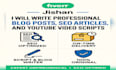 write engaging blog posts, SEO articles, and youtube scripts