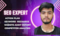 provide website seo audit report competitor analysis action plan