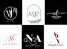 design a personalized minimalist initial logo with artistic touch