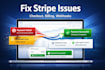 fix stripe checkout issues