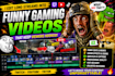 do funny gaming video editing for youtube, tiktok
