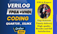 help you fpga based projects in verilog and vhdl using xilinx, vivado, modelsim