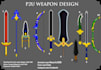 sell custom p2u weapon designs for games, visuals and storytelling