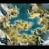 do line art fantasy map illustration