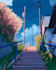 paint anime background, landscape illustration, lofi