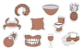 do vector tracing and icons in doodle line art style