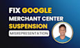 fix google merchant center suspension