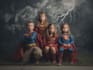 design a family superhero portraits