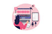 design professional podcast  logo