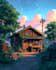produce asian lofi, anime style