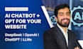 integrate ai chatbot, gpt, deepseek, openai in website or app, full stack